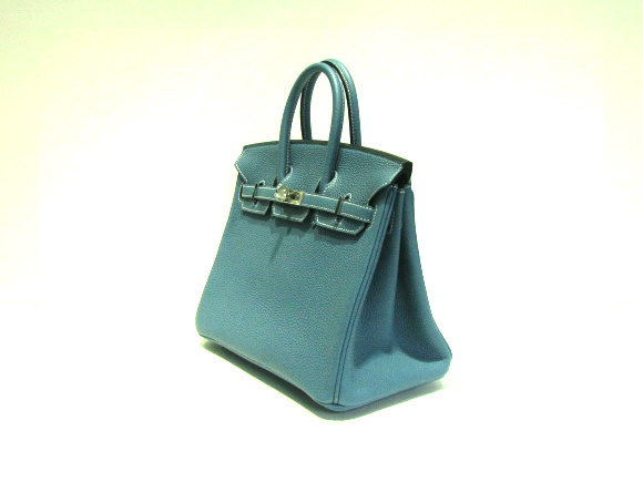 エルメス バーキン25(トゴ/ブルージーン/シルバー/金具)